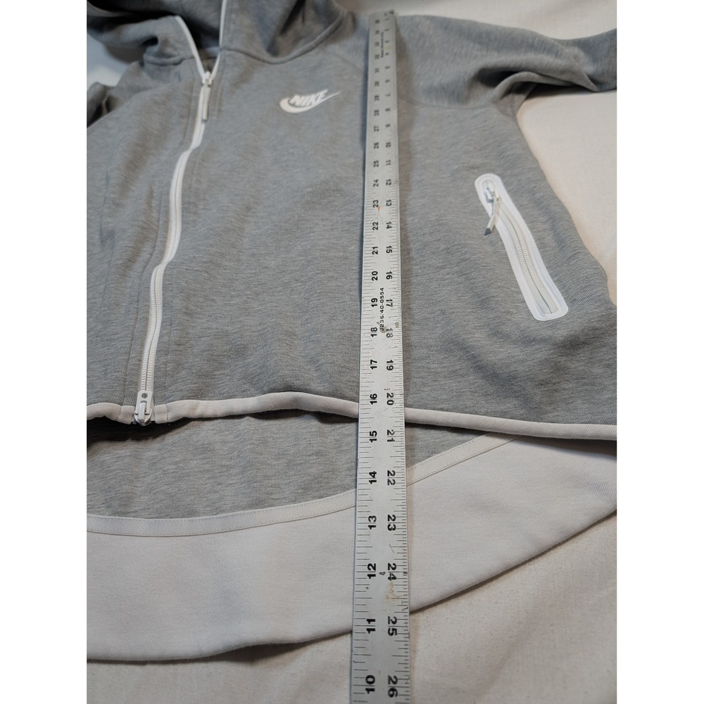 Nike Women Tech Fleece Full Zip Hoodie Medium Grey 930757-063 - Picture 6 of 10
